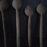Стари дървени лъжици 4 бр., снимка 3 - Антикварни и старинни предмети - 44038581