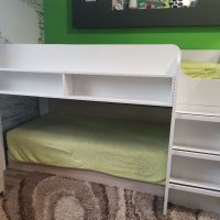 Детско Двуетажно легло, единично, снимка 2 - Мебели за детската стая - 38224156