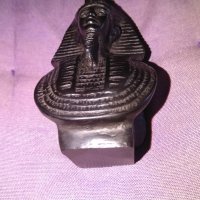 Тутанкамон бюст маска абанос подписана хенд мейд тегло 300грама Н-100м 65х50мм, снимка 7 - Декорация за дома - 39758404