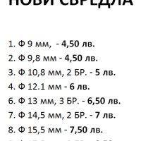 Продавам нови и втора употреба свредла, снимка 1 - Други машини и части - 41661063