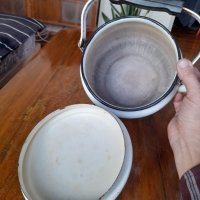 Стар емайлиран чайник #54, снимка 5 - Антикварни и старинни предмети - 43170259