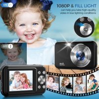 Нова 44MP FHD 1080P Цифрова Камера Компактна, 16X Увеличение, снимка 2 - Фотоапарати - 43514848