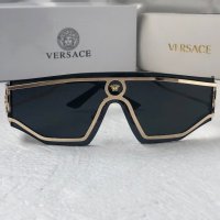 Versace 2023 дамски мъжки слънчеви очила маска черни кафяви прочрачни, снимка 7 - Слънчеви и диоптрични очила - 39842328