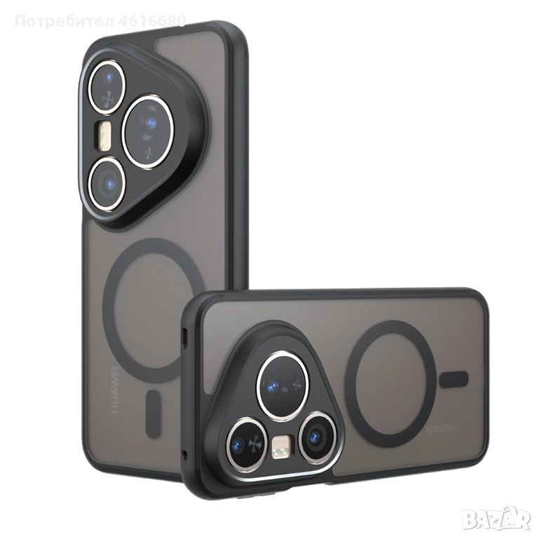 Калъф PureFrost MagSafe - Pura 80 Ultra - Frosted Black, снимка 1