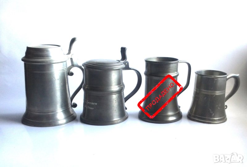 Метални Халби за бира калай, снимка 1