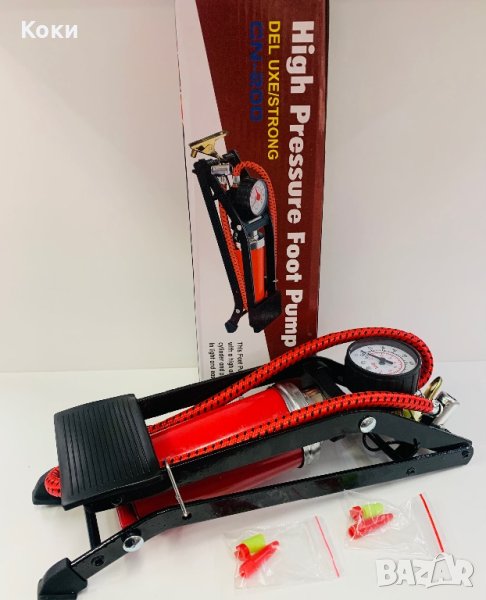 Крачна помпа с манометър, снимка 1