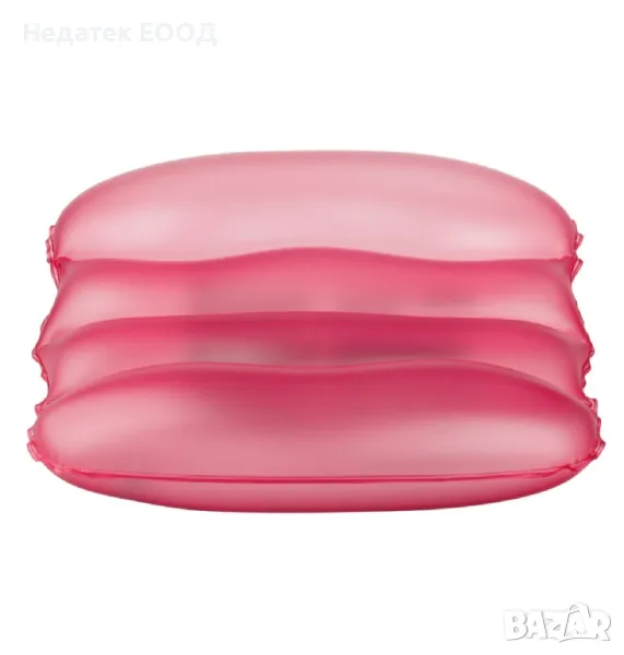 Надуваема възглавница, Розов, 38x25x5см., снимка 1