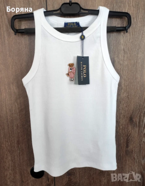 Polo Ralph Lauren нов дамски рипсен бял топ, снимка 1