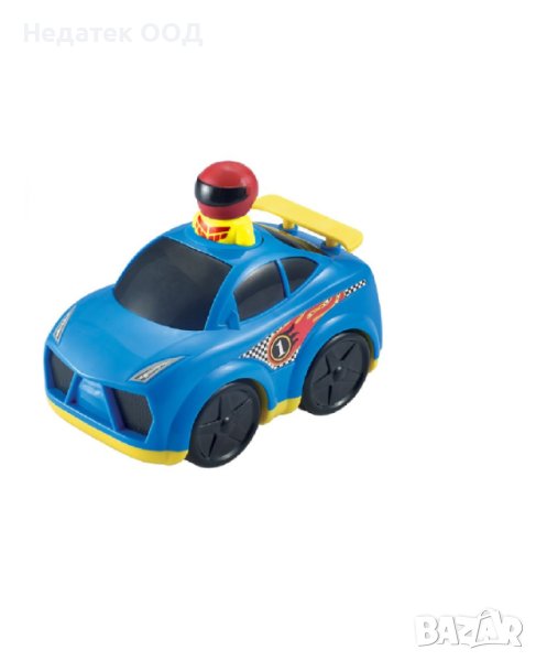 Състезателна детска кола, Driver & Press & Go Motion, синя, снимка 1