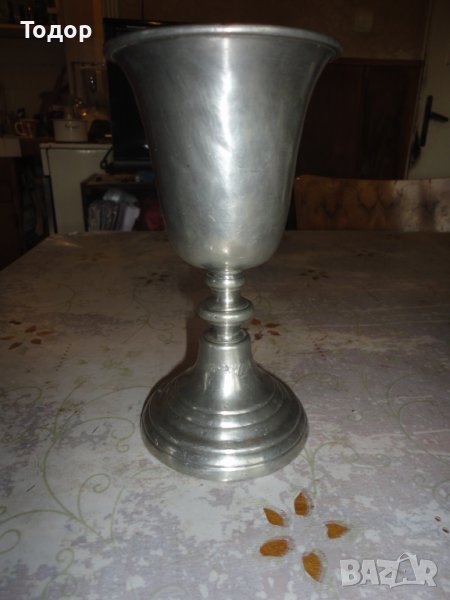 Испански калаен бокал чаша потир Pedraza Segovia, снимка 1