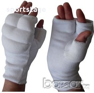 Карате ръкавици Мах нови, материал: памук, еластан. Ластични и много удобни, предпазват при силни уд, снимка 1