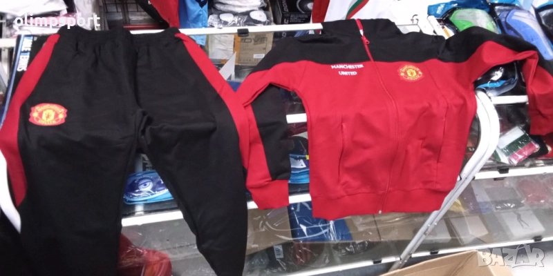 детски спортен екип Manchester united нов материя памук ликра джобове, качулка за дете с ръст 122-13, снимка 1