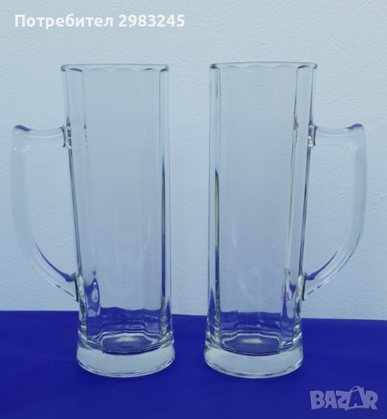 Стъклени халби за бира, комплект, снимка 1