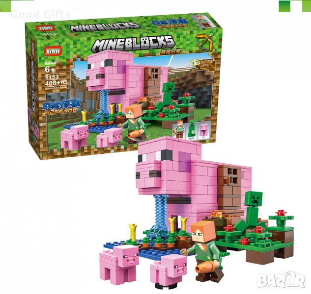 Конструктор Mineblocks , 408+ части , Майнкрафт, снимка 1