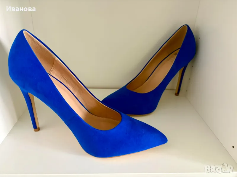 Сини токчета. Висок ток. Синьо, снимка 1