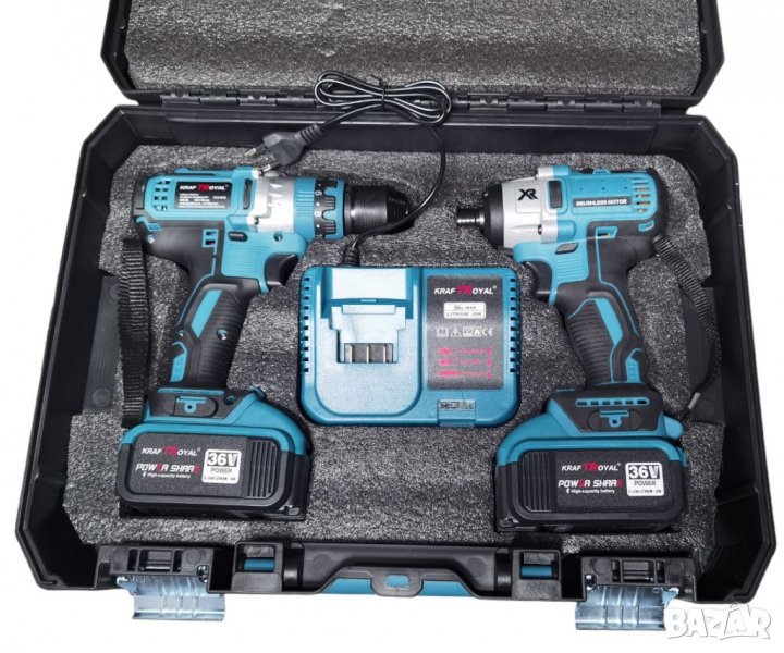 Акумулаторен Импакт Гайковерт и Безжичен Винтоверт KRAFT ROYAL 36V 8AH ПРОМОЦИЯ , снимка 1