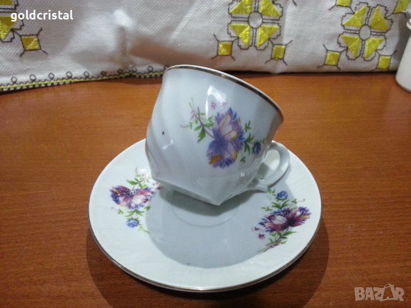 Стар български порцелан чаша за чай, снимка 1