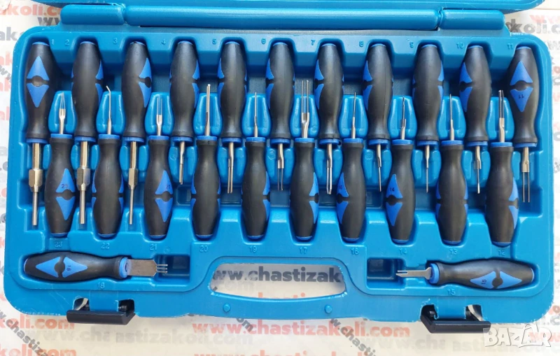 Инструменти за демонтаж на контактни клеми и букси  23 броя, снимка 1