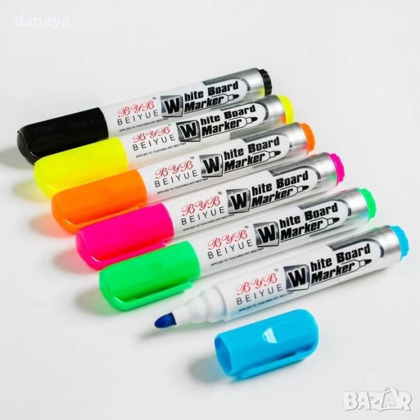 4320 Комплект цветни маркери за бяла дъска, снимка 1