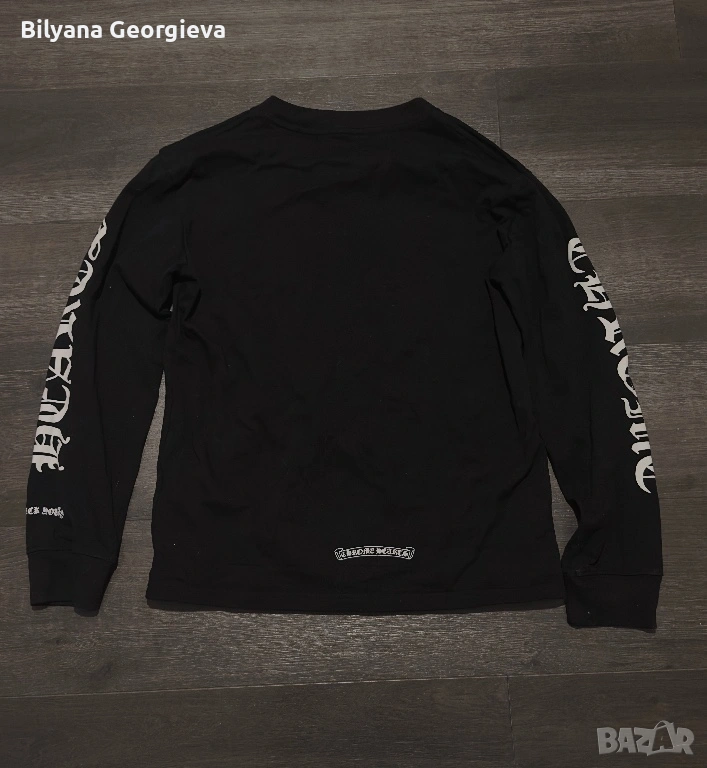 This item is a Chrome Hearts Scroll Logo Long-Sleeve T-shirt, снимка 1