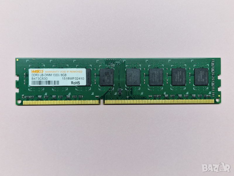 ⚠️8GB DDR3 1333Mhz Waris Ram Рам Памети за компютър с 12 месеца гаранция!, снимка 1