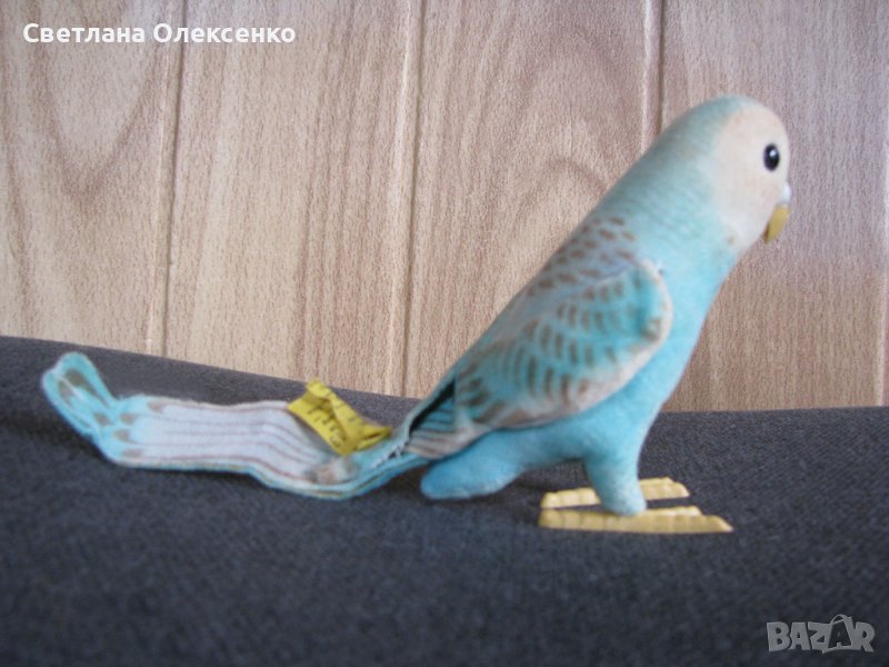 Колекционерска мека играчка Steiff Parakeet Папагал, снимка 1