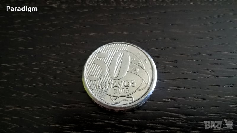 Монета - Бразилия - 50 центавос | 2003г., снимка 1