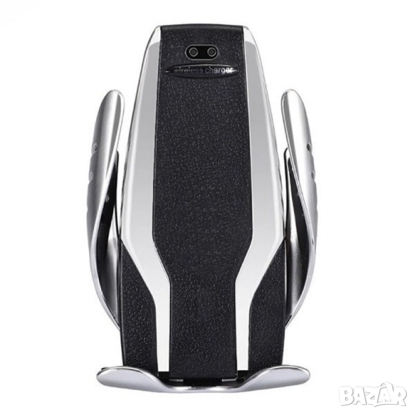 Поставка за телефон с вградено безжично зарядно за кола, снимка 1