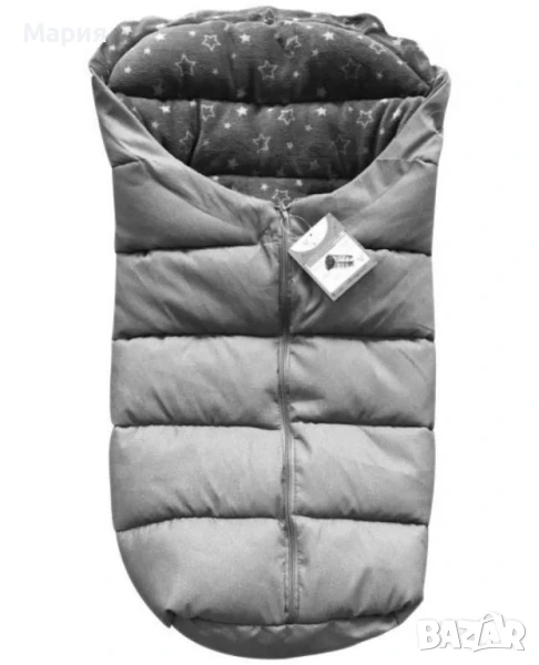 Термочувалче за количка Cangaroo - Cuddle, сиво, снимка 1