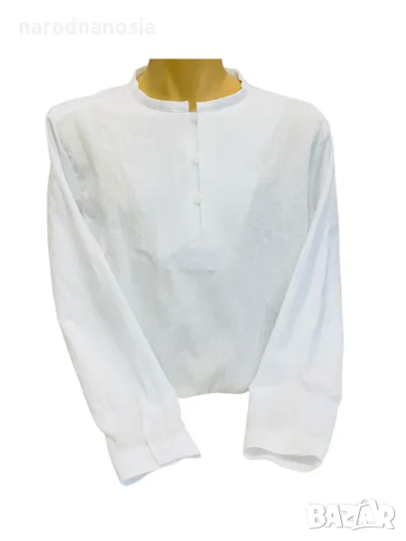 БЯЛА МЪЖКА РИЗА С ДЪЛЪГ РЪКАВ, снимка 1