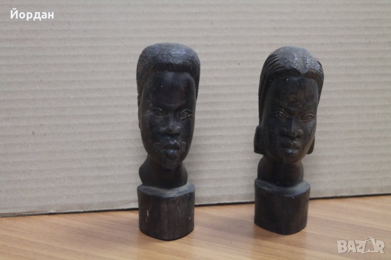 Абаносови фигури мъж и жена , снимка 1