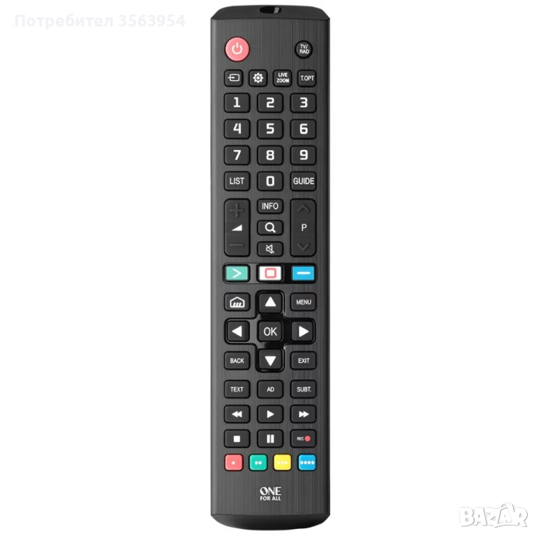 Дистанционно One For All URC-4911 за телевизори LG – Пълна замяна на оригинала, снимка 1