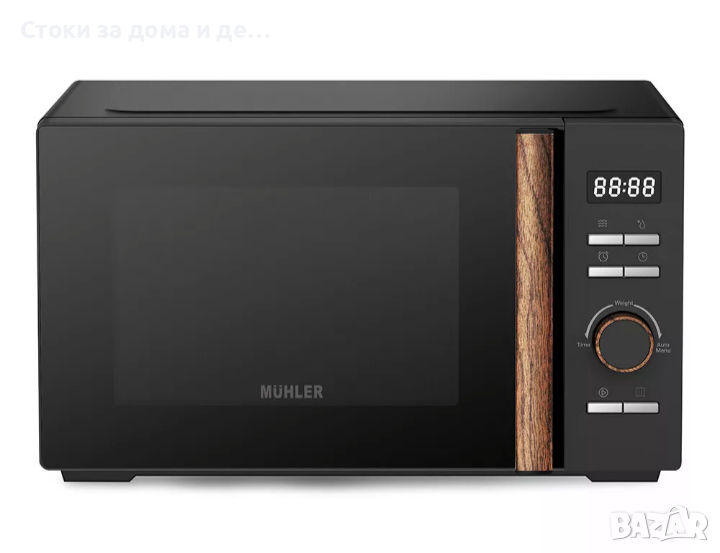 ✨Микровълнова фурна MUHLER MO-5099D, 20L, Дигитална, 800W, 5 степени на готвене, Черен , снимка 1