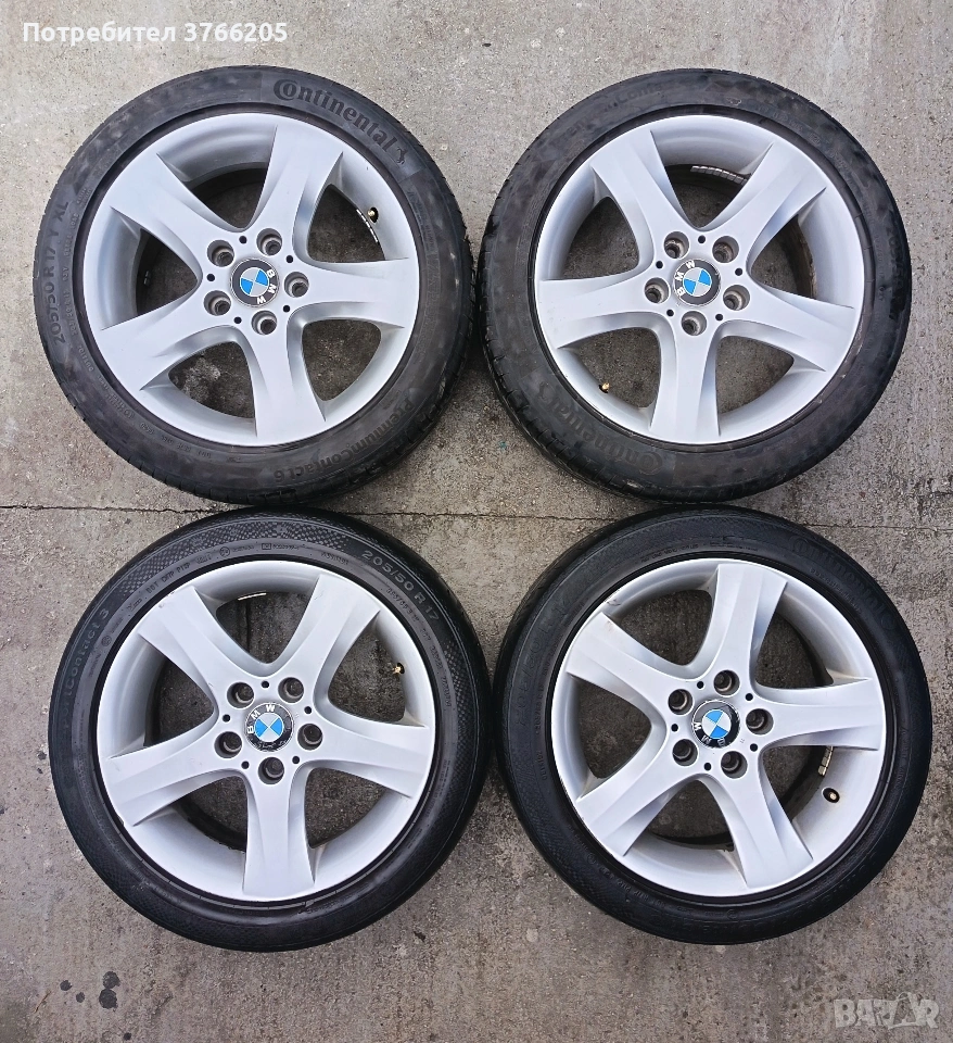 17ки джанти 5х120 BMW с летни гуми, снимка 1