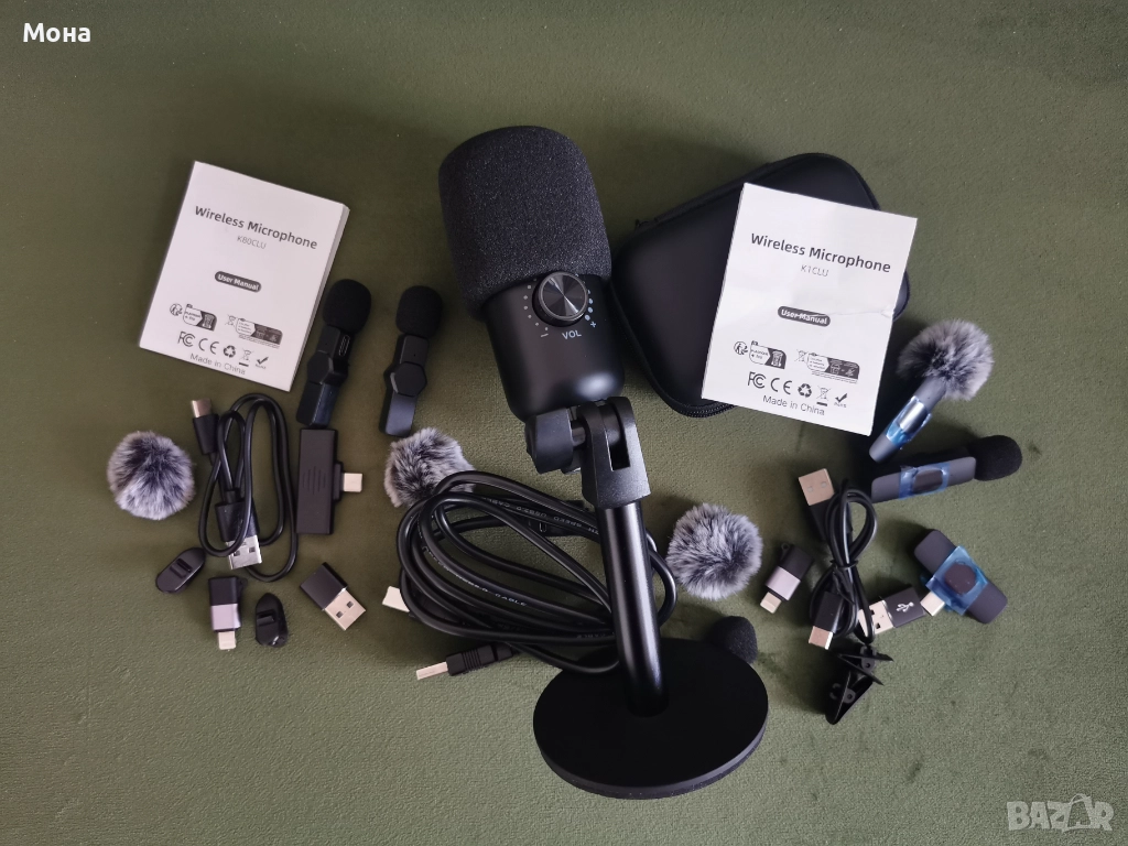 Микрофон за подкаст, стрийм, гейминг, влог, снимка 1