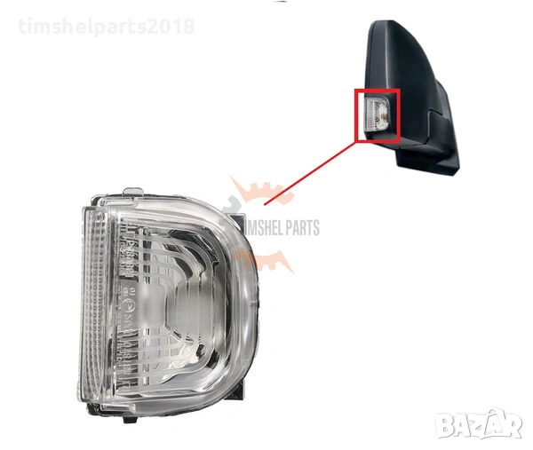 Мигач в огледало за Mercedes Sprinter 907 след 2018 год. - Пасажерска страна, снимка 1