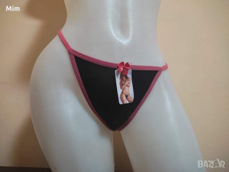 S/M Черни прашки с червен ластик, снимка 1