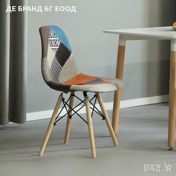 Висококачествени трапезни столове пачуърк LQ-BBYMS-4HONG, снимка 1