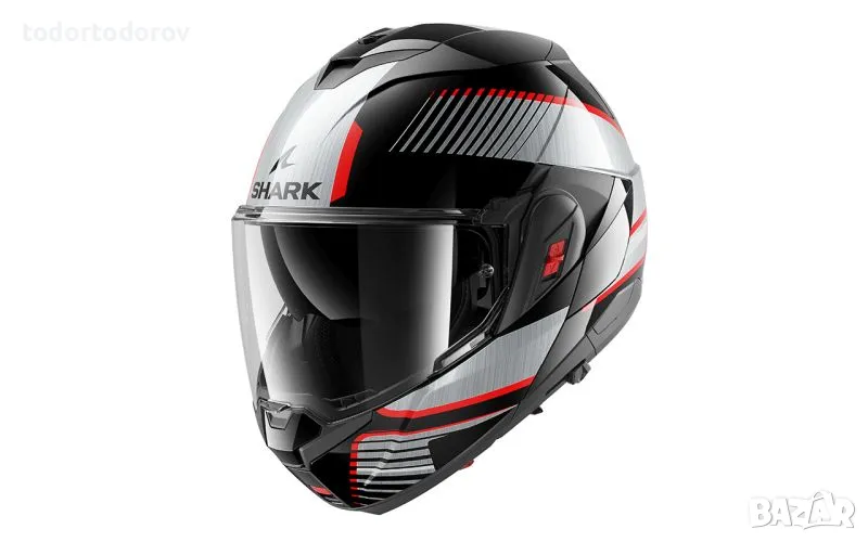 Модуларна Отваряема мото каска за мотор SHARK OXO RYDGER МАТ GRAY, снимка 1
