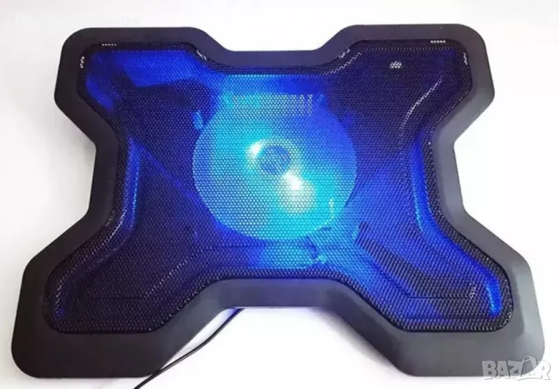  Охладител за лаптоп – Мощно охлаждане с безшумен вентилатор и RGB ефект , снимка 1