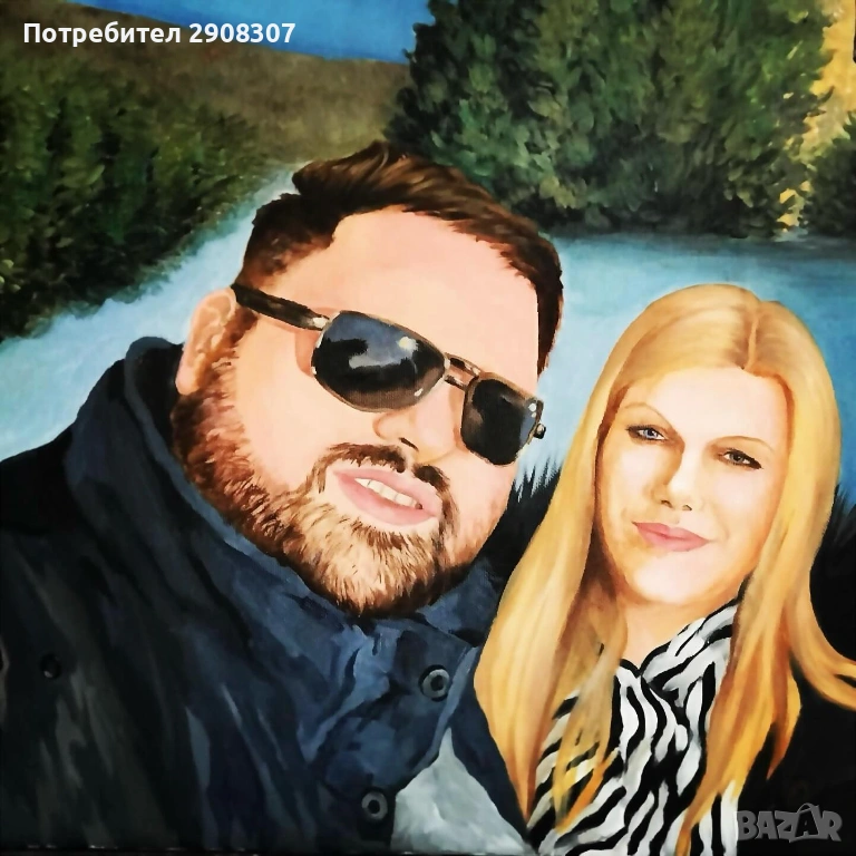 Портрет по поръчка Свети Валентин подарък, снимка 1