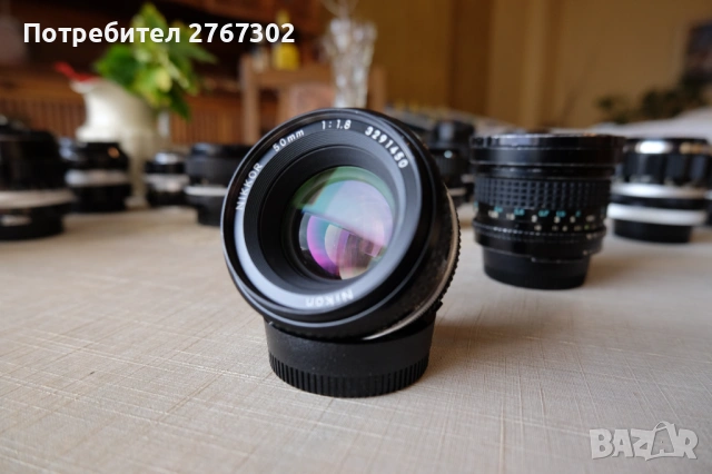 Nikon Nikkor AI-S 50mm f1.8 Lens. Nikon, снимка 3 - Обективи и филтри - 53595573