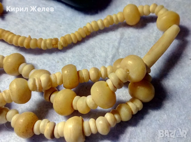 КОМПЛЕКТ СТАРИ ОГЪРЛИЦА и ОБЕЦИ МАЙСТОРСКИ РЪЧНО ИЗРАБОТЕНИ от КОСТ РОГ и БРОНЗЕ ЕтнАРТ НАКИТИ 17412, снимка 3 - Бижутерийни комплекти - 51360686