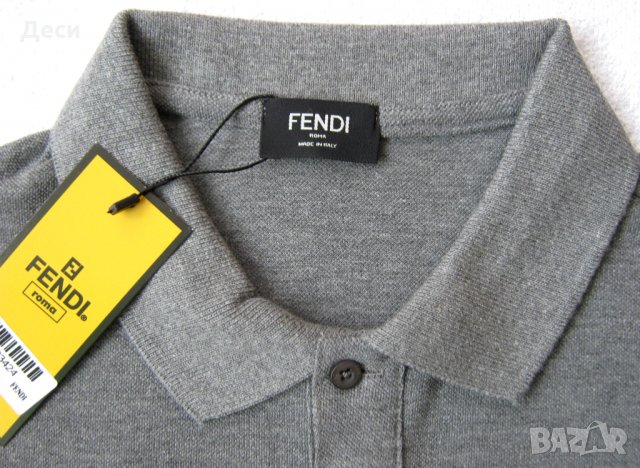 Мъжка тениска Fendi с яка, снимка 2 - Тениски - 32401305