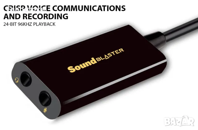 Звукова карта Creative Labs Sound Blaster Play! 3, външен USB звуков адаптер за Windows и Mac, снимка 2 - Кабели и адаптери - 50113971