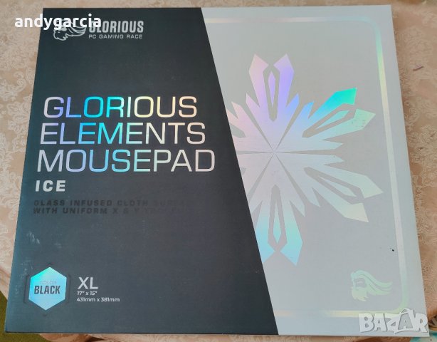  Glorious Elements Ice XL геймърски пад черен чисто нов, снимка 3 - Клавиатури и мишки - 38247733