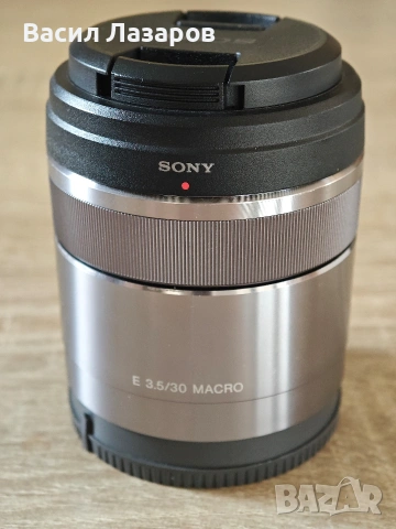 Обектив SONY E 30mm f/3.5 MACRO (SEL30M35) отлично състояние , снимка 6 - Обективи и филтри - 53593032