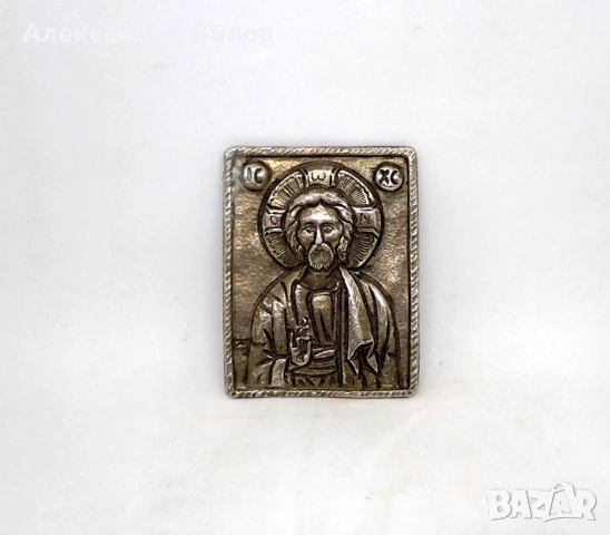 Икона Православна Християнска Исус Христос Посребрена, снимка 2 - Икони - 51551663