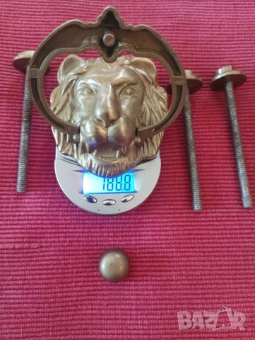 Чукче за врата Лъв, месинг. , снимка 5 - Входни врати - 48140222