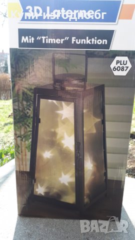 Декоративен светещ фенер с 10 различни цветове , 20х20х42см , метал и стъкло, снимка 3 - Декорация за дома - 32229111